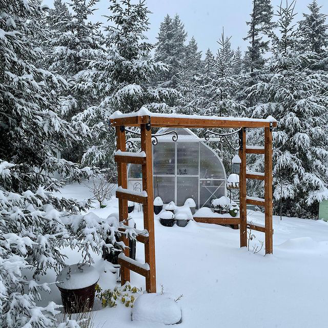 ClimaPod Greenhouse in winter
