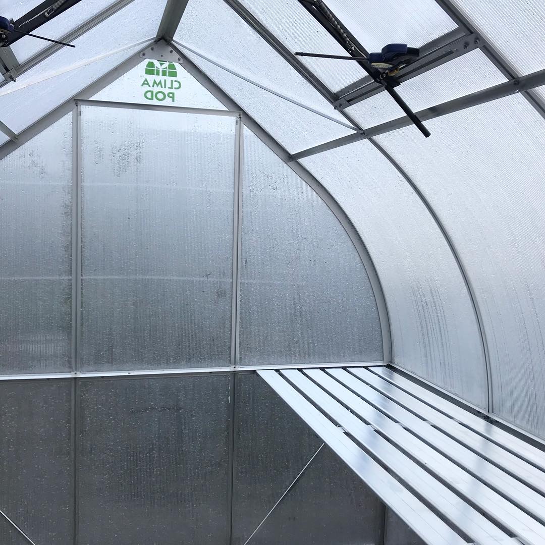 ClimaPod Spirit Greenhouse Kit Polycarbonate with shelving