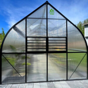 ClimaPod Virtue Black HD 9x14 Greenhouse Kit back view sunny day photo 3