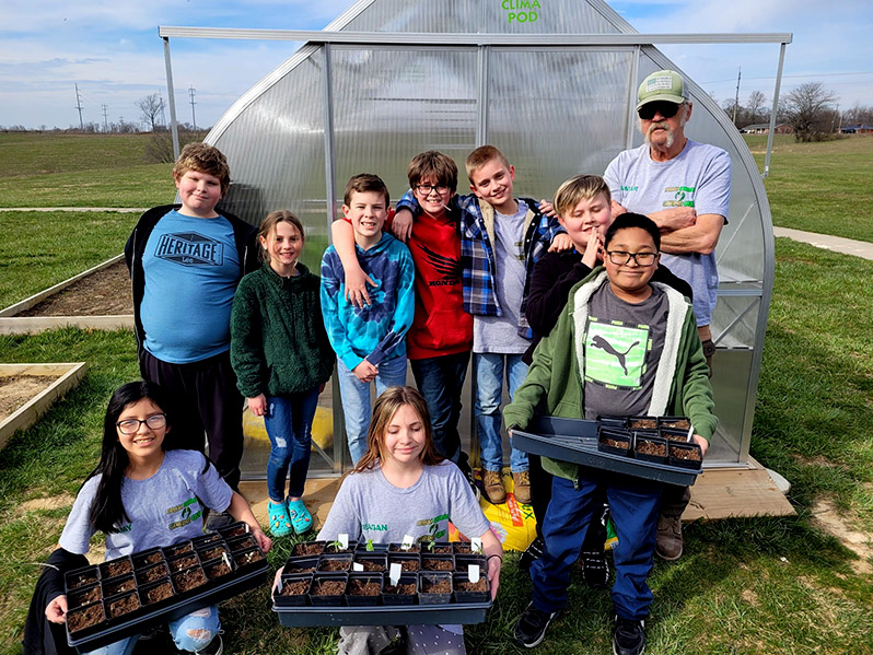 Sherman Elementary School is using a ClimaPod Greenhouse for our Garden Club