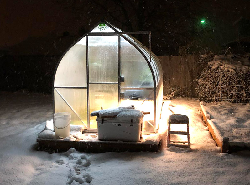 Winter ClimaPod Spirit Greenhouse