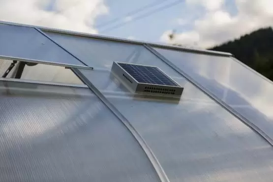 Solar Thermostatic Fan: Climapod Greenhouse Accessories