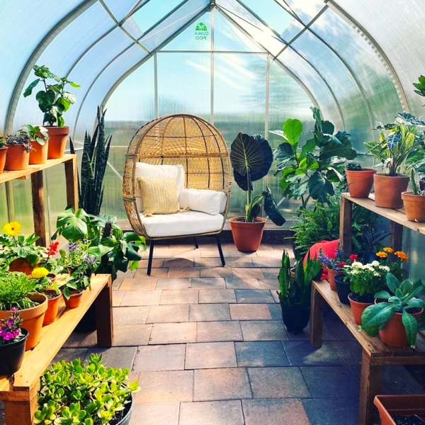 ClimaPod Virtue 9x14 Greenhouse Kit interior