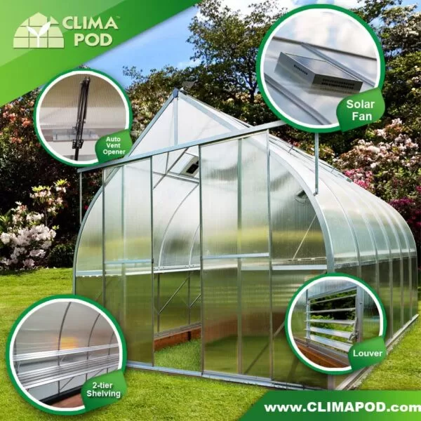 Greenhouses Shop: Climapod greenhouse kit options and accessories
