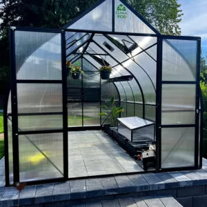ClimaPod Virtue Black HD 9x14 Greenhouse Kit sunny day photo 1